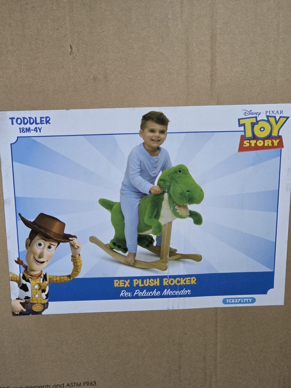 Toy Story Rex Dinosaur Plush Rocking Horse Ride On , Never Used . Kids Toy